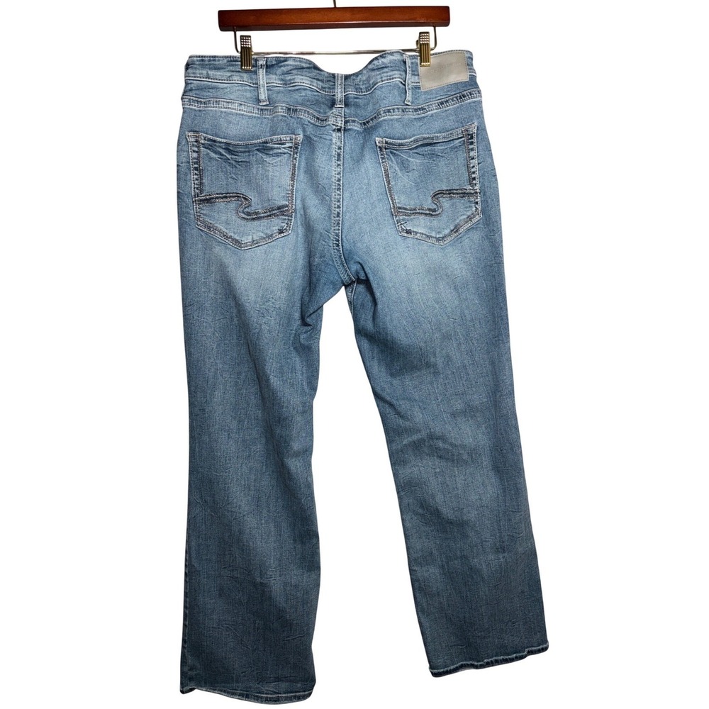 Silver Jeans‎ Co Mens 38 Straight Leg Denim Jeans Western Y2K Rodeo Utility Work